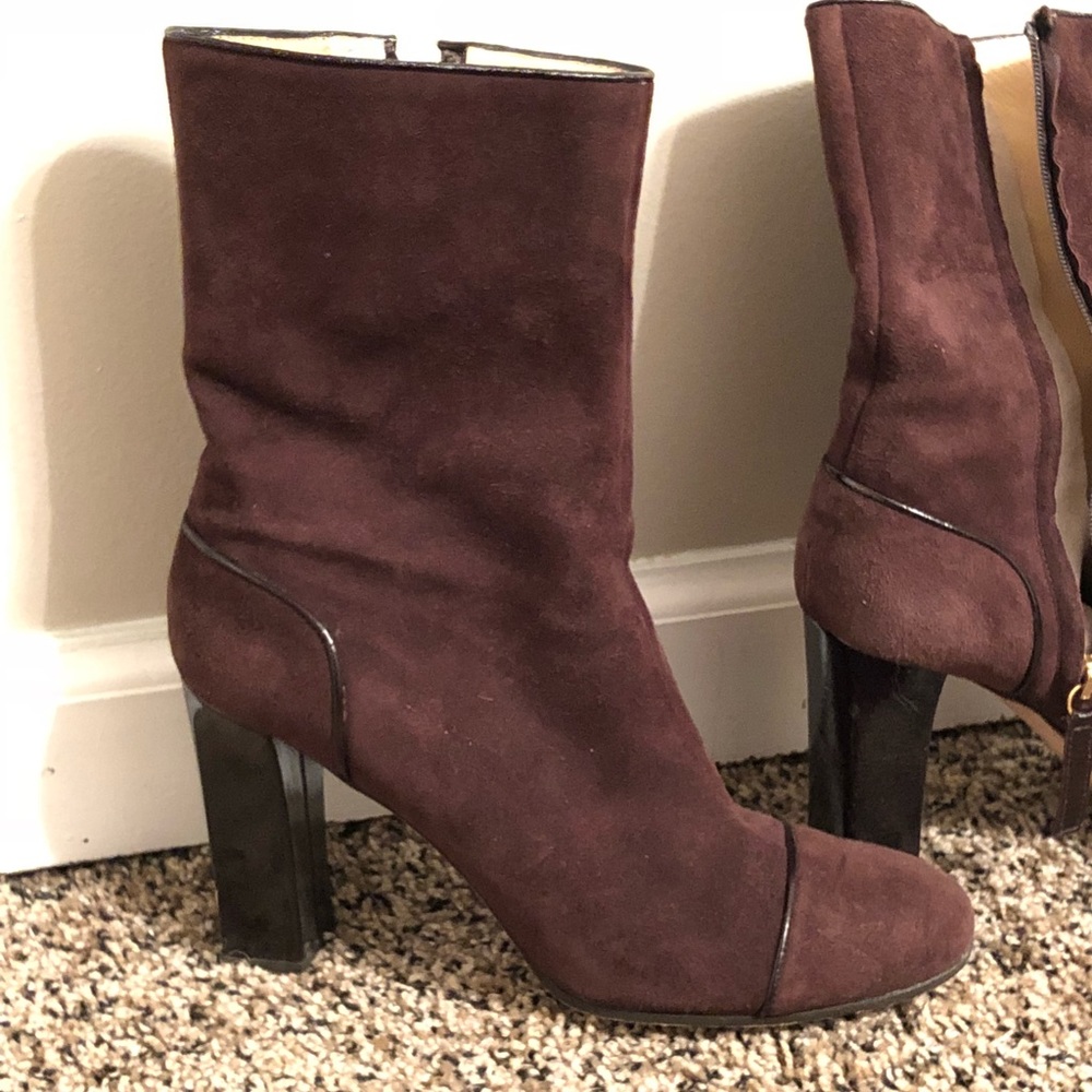 Kate Spade brown suede boots booties size 9